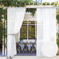 MIULEE White Waterproof Outdoor Sheer Curtains by MIULEE