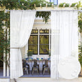MIULEE White Waterproof Outdoor Sheer Curtains by MIULEE