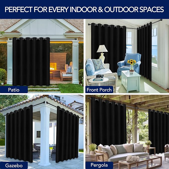 PureFit Outdoor Curtains for Patio Waterproof Weatherproof Outside Curtains | - Image 5