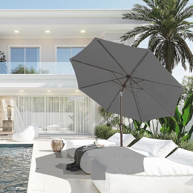 JEAREY 10 ft Outdoor Patio Umbrella w/Tilt and Crank - Image 4