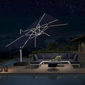 PURPLE LEAF Patio Umbrella 12'X12' Double Top Solar LED Light, Support to by PURPLELEAF
