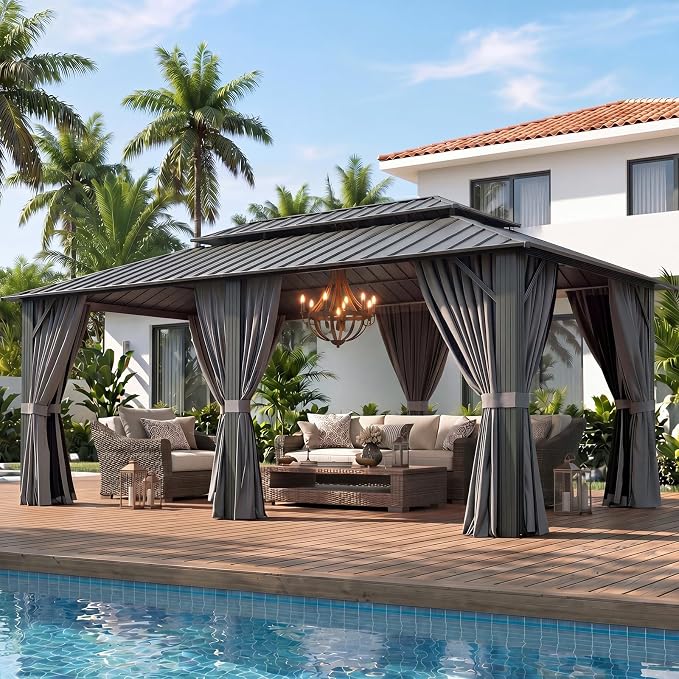 Aoxun Gazebo 20x12 Hardtop Gazebo - Image 5