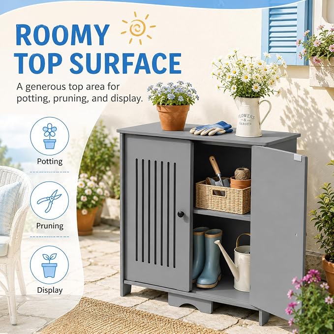 VINGLI 48 Gallon Outdoor Storage Cabinet Waterproof, Compact Weather Resistant - Image 2