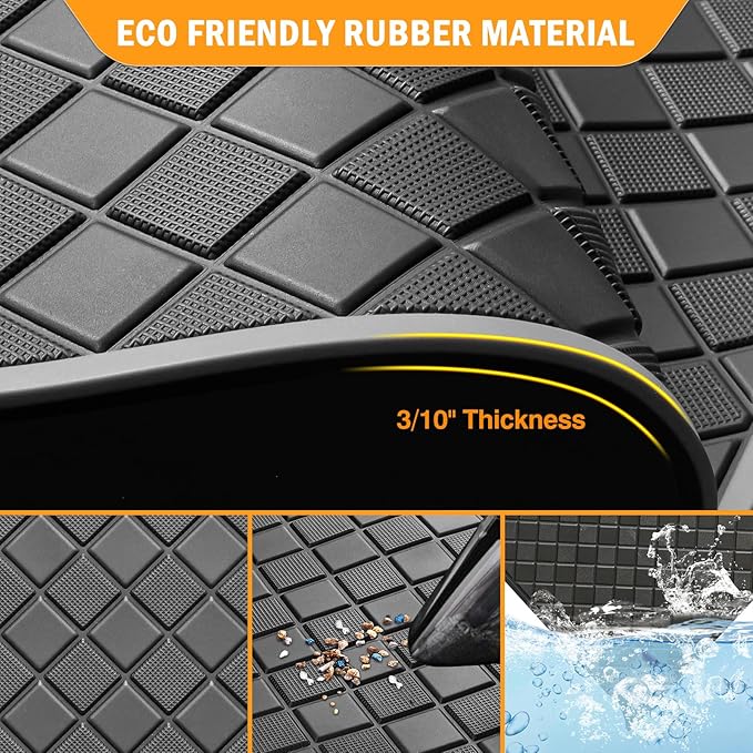 Golf Cart Floor Mat for Yamaha,Customize Non-Slip Full Coverage Liner Matt Replacement Fits to Yamaha G29/Drive, Drive2,Adventurer,QuieTech 2017+,Durable Easy to Clean