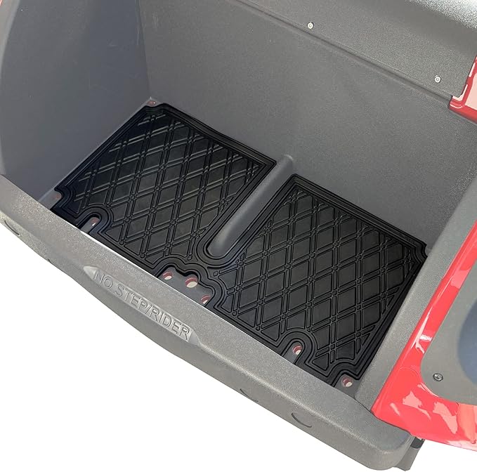 Xtreme Mats Bag Well Mat Rubber Liner Insert Protects Plastic Surfaces From Scuffs for EZGO Golf Carts - TXT (2013-2022) Liberty (2021+) Cushman* S4 - RED Trim