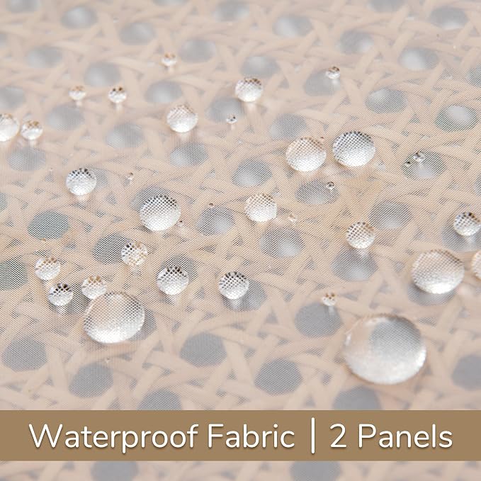 Outdoor Sheer Curtains for Patio Waterproof, 2 Panels Rod Pocket Indoor/Outdoor - Image 5
