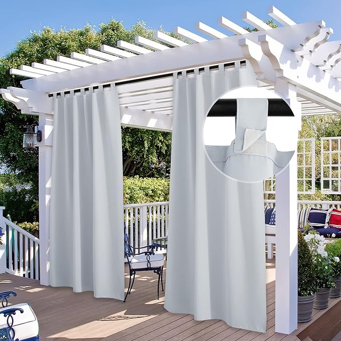 2 Panels Outdoor Curtains White by StangH