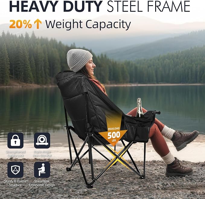 Oversized Camping Chair for Adults 2 Pack - Image 5