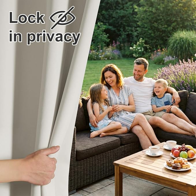 RYB HOME 2 Panels Outdoor Curtains - Image 6