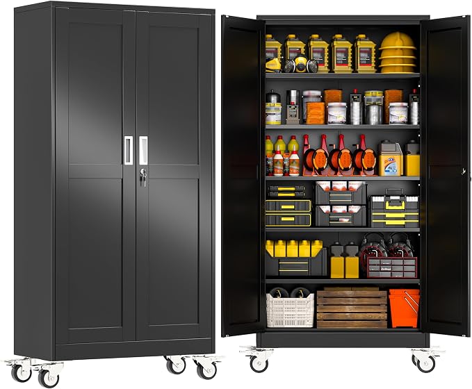 GAIOUS 73.6” Tall Metal Garage Storage Cabinet by GAIOUS