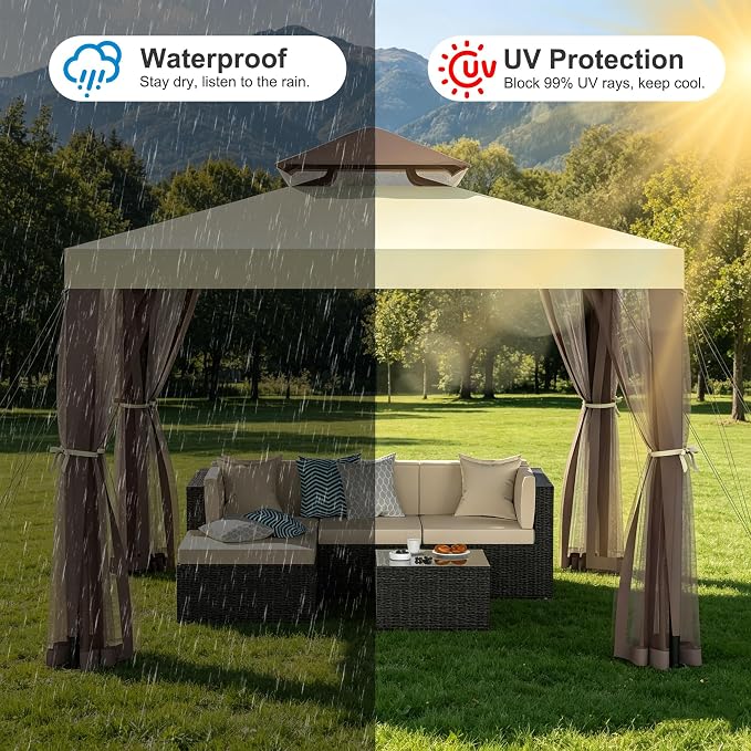 Outdoor Gazebo for Patio, 10×10 Canopy Tent - Image 3