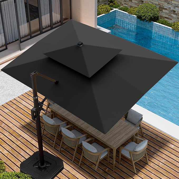 9' X 12' Cantilever Patio Outdoor Umbrella by MPLShade