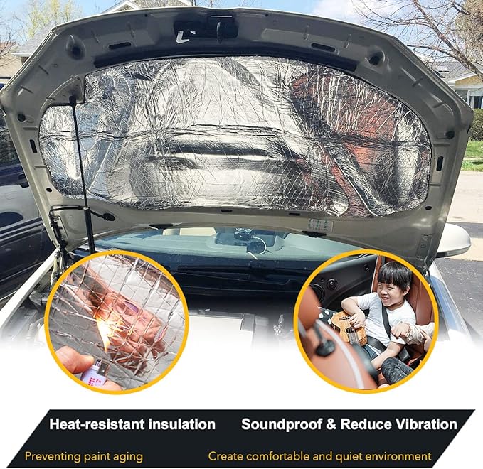 Car Sound Deadening Foam Mat - KOIKEY 394 mil 16.3 sqft Auto Soundproofing Material, Audio Deadener and Heat Insulation for Truck, Vehicle