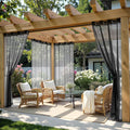 MIULEE Black Outdoor Curtain for Patio Waterproof 4 Panels 54 x 108 Inch | by MIULEE