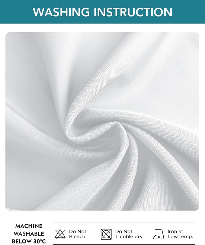 Windproof Outdoor Curtains for Patio Waterproof 4 Pcs 54x120 In White | Grommet - Image 7