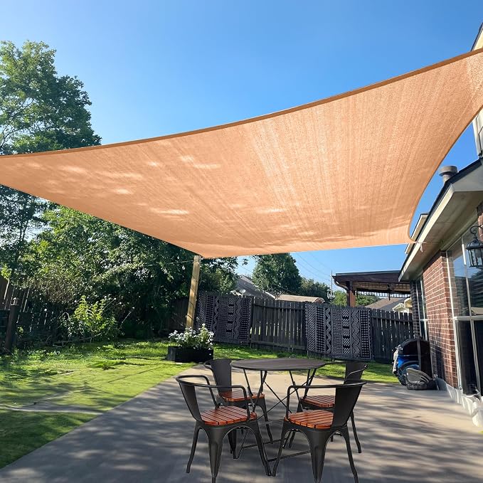 Sun Shade Sail 13'x16' Peach Fuzz Rectangle Custom Size | 95% UV Block by SUNLAX