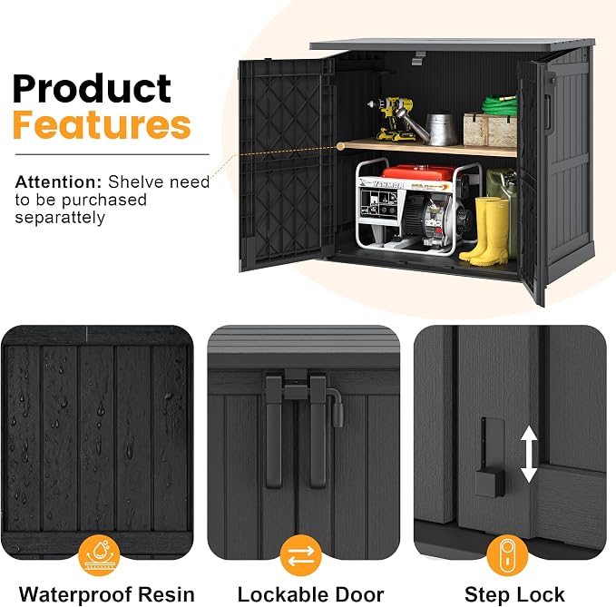 LHBcraft Outdoor Storage Cabinet 37 Cu Ft - Image 2