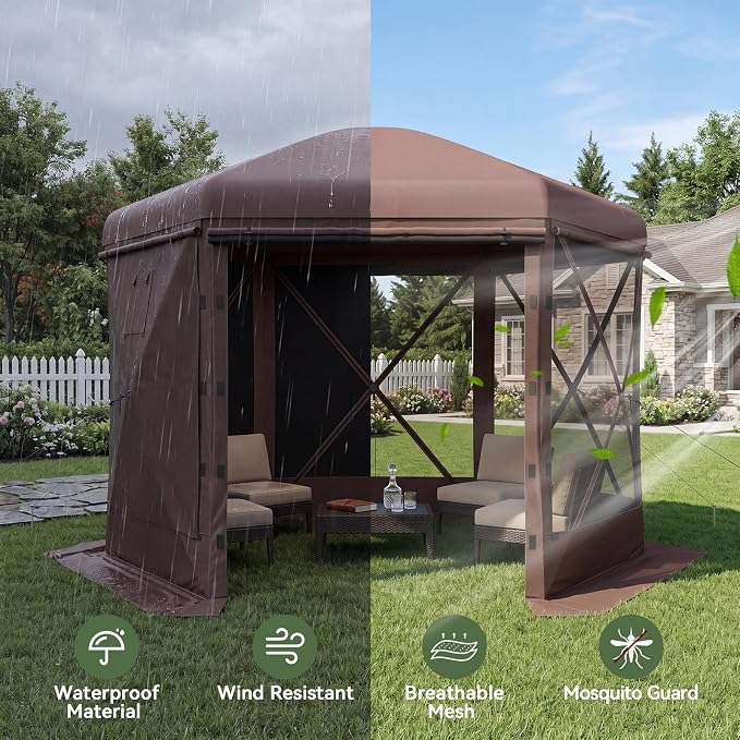 Aoxun 12x12ft Pop Up Canopy Tent, Screen Tent - Image 3