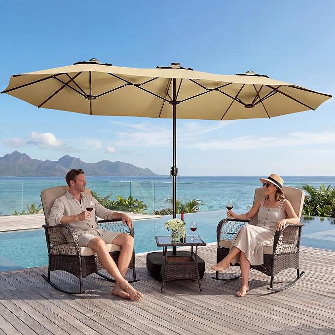 15FT Double-Sided Patio Umbrella by Enjoyyourlife