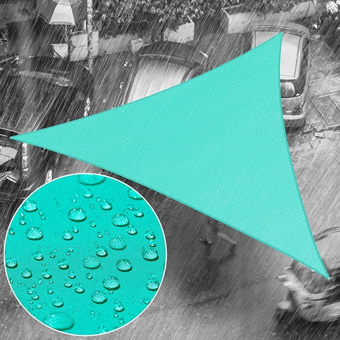 Royal Shade 12' x 22' x 25.1' Turquoise Triangle Waterproof Sun Shade Sail by RoyalShade