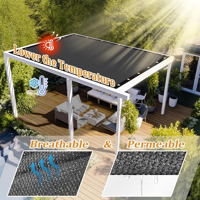 Shade&Beyond Customized Size 8' X 16' Shade Cloth - Image 2