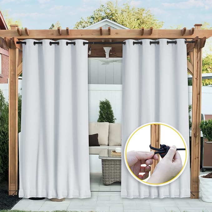 NICETOWN 2 PCs Weighted Outdoor Curtains - Image 9