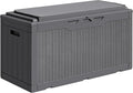 Greesum 100 Gallon Resin Deck Box Large Outdoor Storage by BuynowfromGreesum