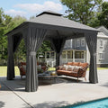 Aoxun 10x10 Gazebo Metal Frame Canopy Tent by Aoxun