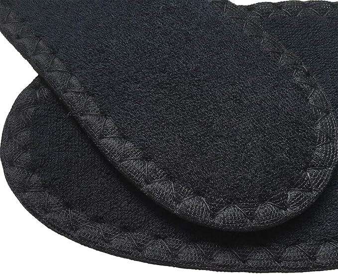Happystep Cotton Terry Cloth Insoles, Barefoot Shoe Inserts, Sweat Absorption, Odor Control, Moisture-Wicking, Washable and Reusable, Zero Drop Shoe Insoles, 1 Pair Black and 1 Pair White (Men 10)