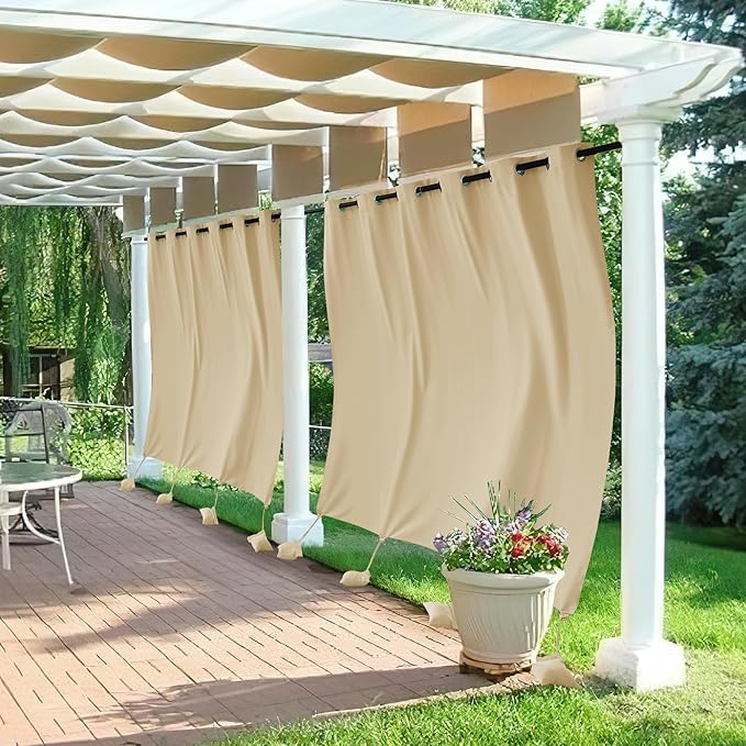 RYB HOME Extra Wide Outdoor Curtains by RYBHOME