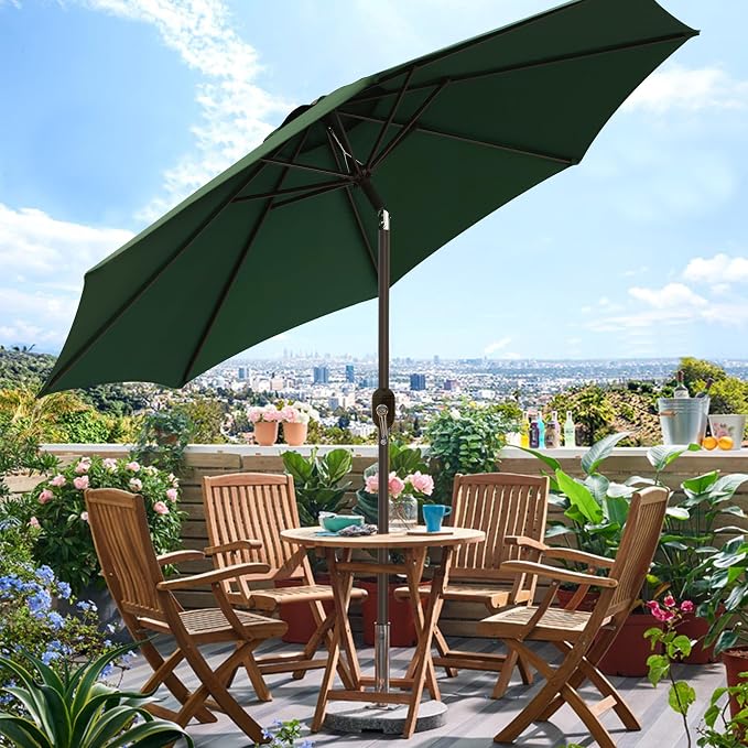 9' Outdoor Patio Umbrella, Outdoor Table Umbrella, Yard Umbrella, Market - Image 5