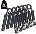 Grip Strength Trainer 6 Pack,100LB-350LB Hand Exerciser Gripper Forearm Finger Strengthener Non-Slip Suitable for Hand Rehabilitation Finger Strength Training, Muscle Building, Home Gym