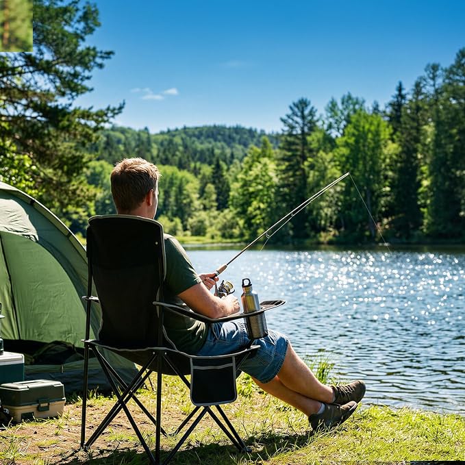 Lightweight 2Pcs Camping Chairs - Image 2
