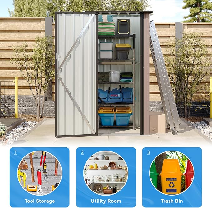 Aoxun 3x1.9 Ft Outdoor Storage Cabinet - Image 4