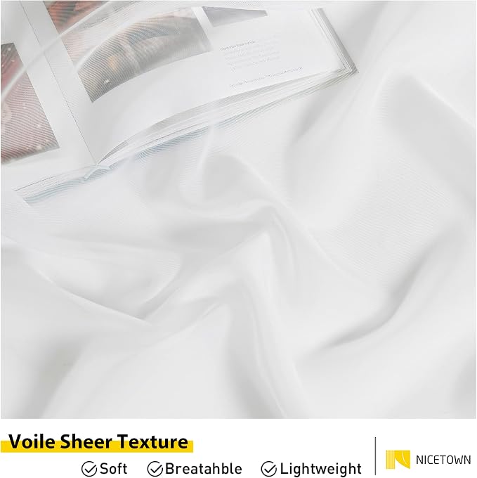NICETOWN 2 Panels Outdoor Sheer Curtains - Image 4