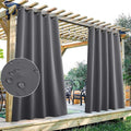 Extra Wide Outdoor Curtains W70 x L84 Inch Grey, 1 Panel | Outdoor Patio by StangH