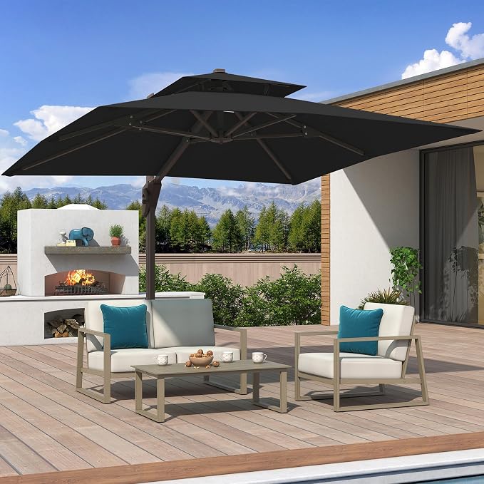 10x10 FT Outdoor Cantilever Patio Umbrella - Image 9