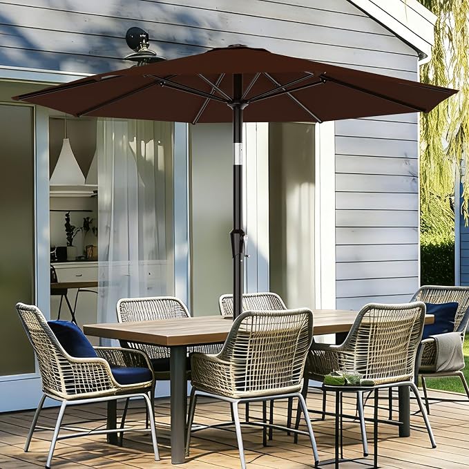 9 FT Patio Umbrella for Outdoor, Outdoor Table Umbrella - Image 2
