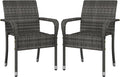 Yaheetech Set of 2 Stackable Outdoor Rattan Dining Chairs, All-Weather Firepits by Unknown