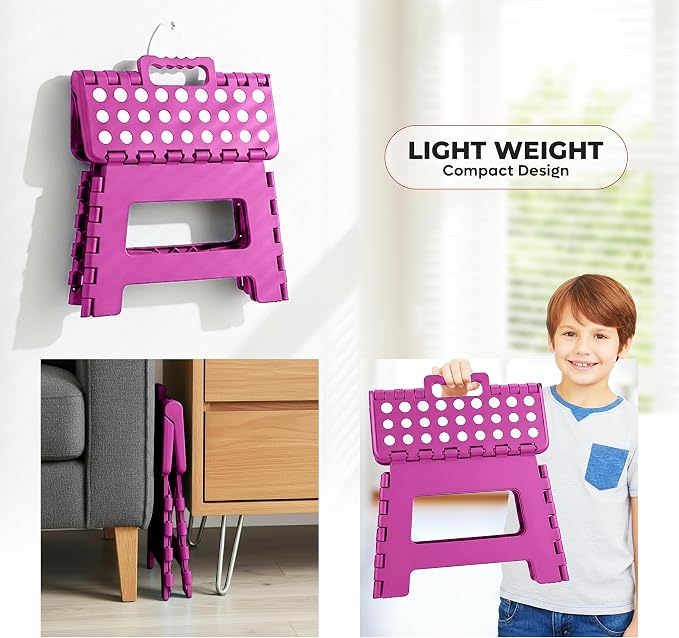 Utopia Home Folding Step Stool 9 Inch, built-in handle, and 300 lbs support - Image 7
