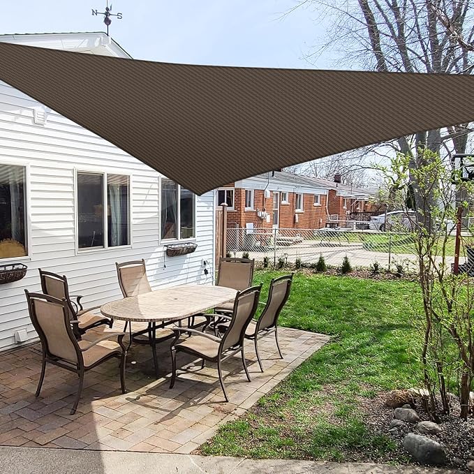 Windscreen4less 21' x 21' x 21' Sun Shade Sail Triangle Outdoor Canopy Cover UV by Windscreen4less