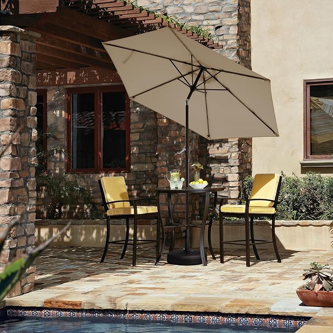 JEAREY 7.5 ft Outdoor Patio Umbrella, Table Umbrella, Tilt & Crank lift - Image 7