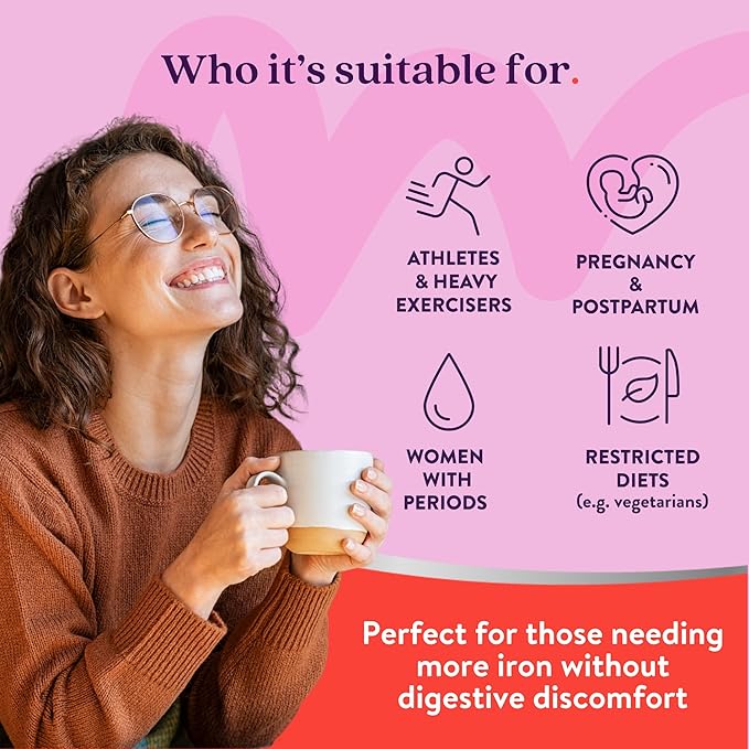 Active Iron Supplement 25mg + Multivitamin for Women – Clinically Proven to Increase Energy & Reduce Tiredness – Gentle, Non-Constipating Iron + Women’s Multivitamin – 30 Capsules + 30 Tablets