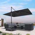 PURPLE LEAF Patio Cantilever Umbrella 10' x 13' Large Space by PURPLELEAF
