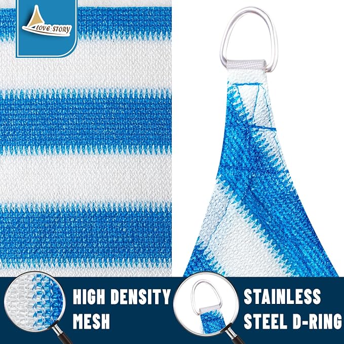 LOVE STORY 16' x 16' x 16' Triangle Sun Shade Sail - Image 5
