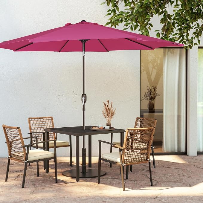 9' Outdoor Patio Umbrella, Outdoor Table Umbrella, Yard Umbrella, Market - Image 8