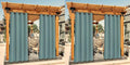 NICETOWN Canvas Outdoor Waterproof Patio Curtains 4 Pieces, Rustproof Grommets by NICETOWN