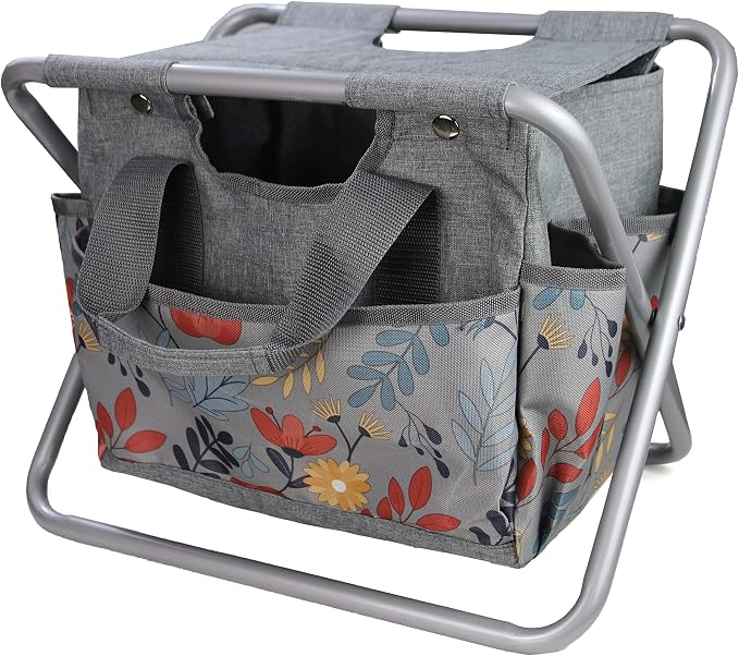 Folding Gardening Stool with Detachable Storage Tote Bag, Gardening Tools Set - Image 7