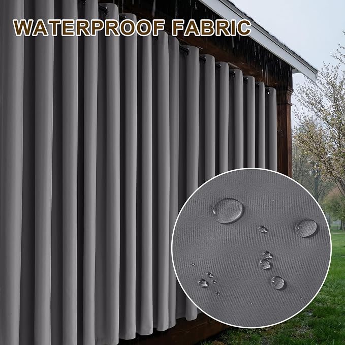 RYB HOME Fade-Resistant Extra Wide Outdoor Curtains - Image 6