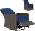 Outsunny Outdoor Wicker Swivel Recliner Chair, by Outsunny
